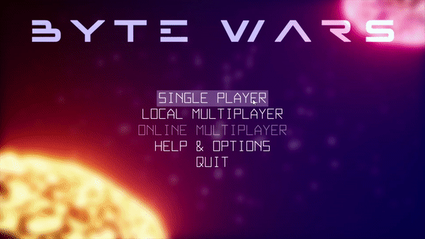 Byte Wars game over screen