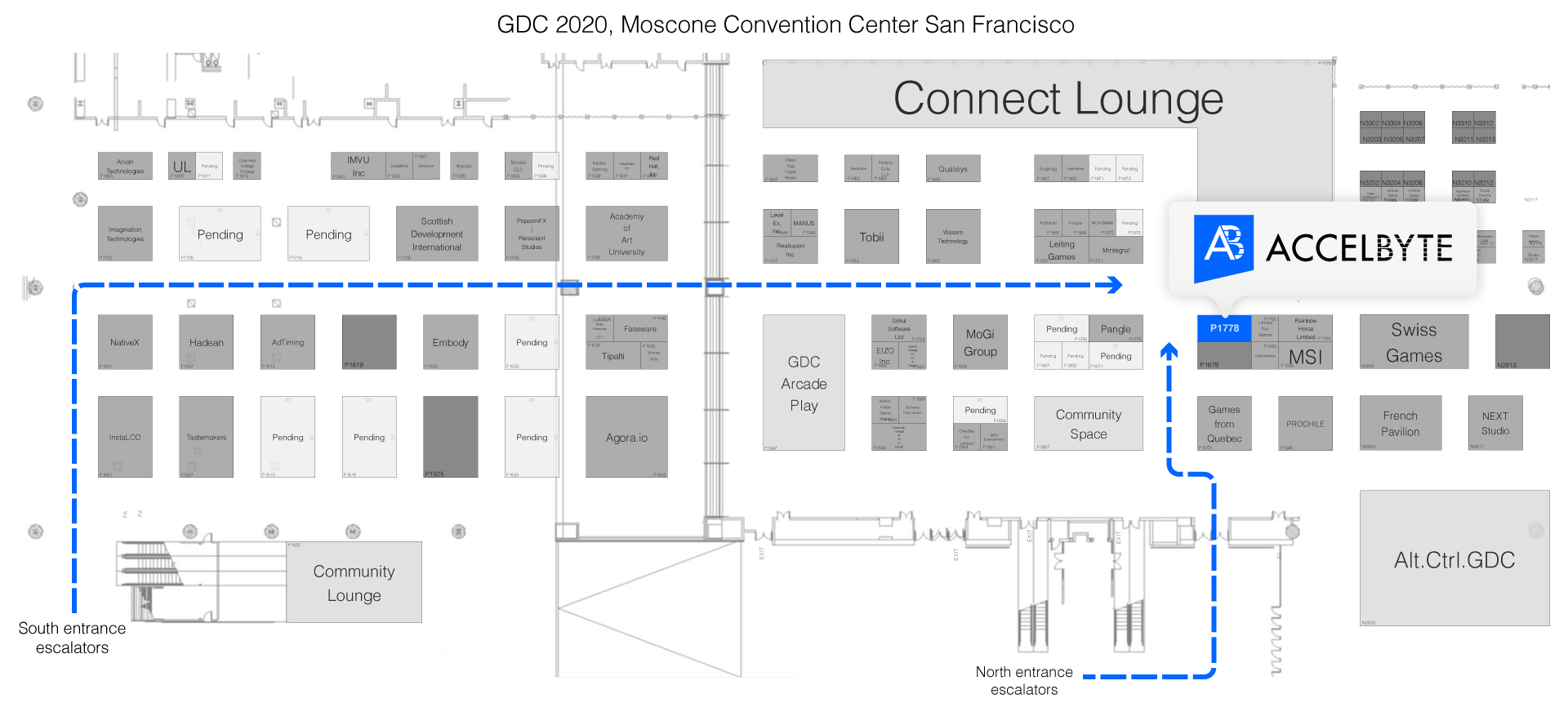 Game Developer Conference 2020 Floor Plan